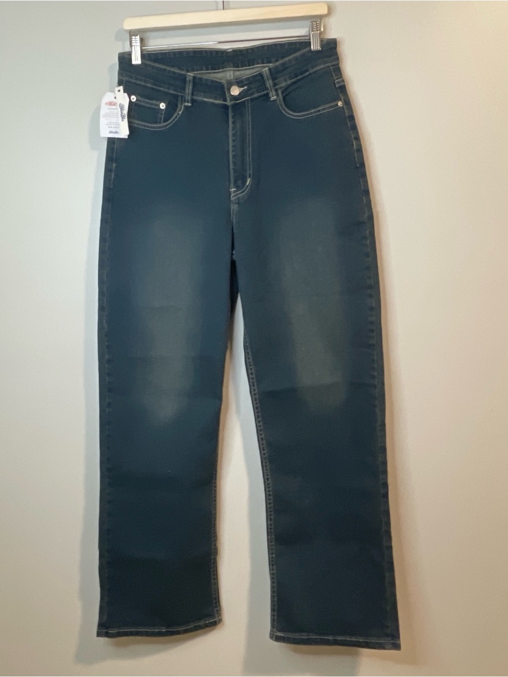 Women's Straight Leg Jeans - Dark Blue Classic NWT L